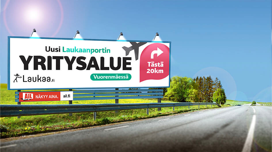 Liikennemainos AIL referenssi laukaa