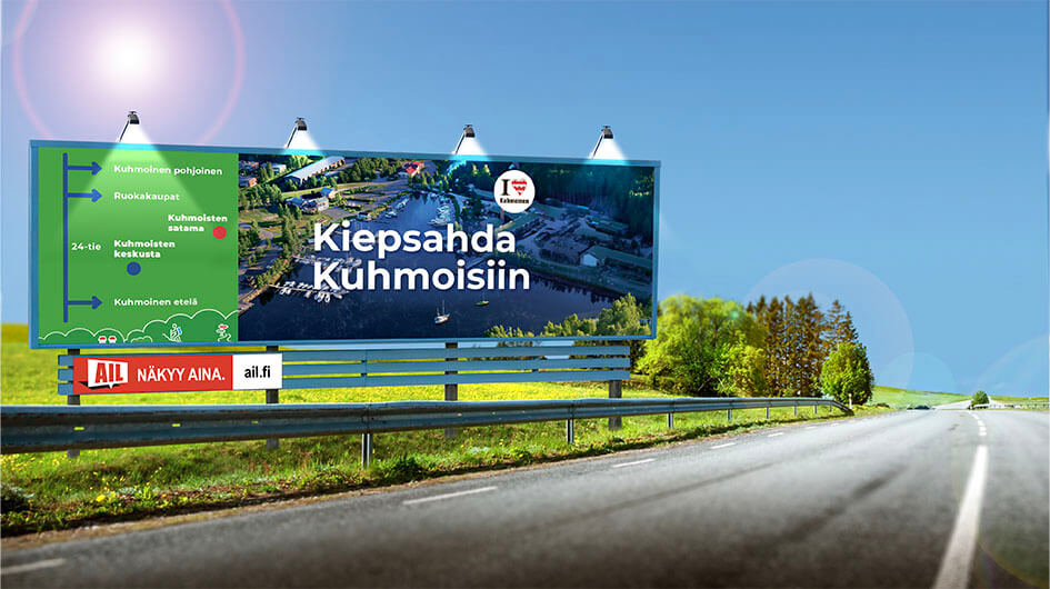 Liikennemainos AIL referenssi kuhmoinen