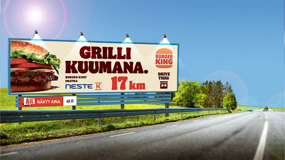 Liikennemainos AIL referenssi burger king